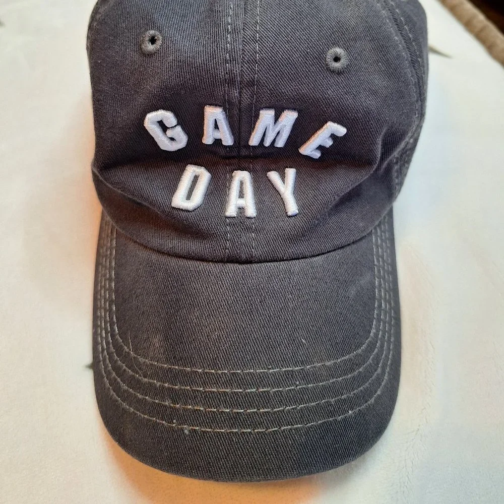 GAME DAY State Of Mine‎ Gray Soft Baseball Hat Adjustable Football Sports